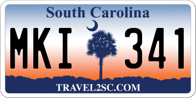 SC license plate MKI341
