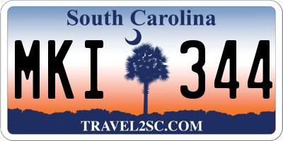 SC license plate MKI344