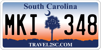SC license plate MKI348