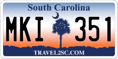 SC license plate MKI351