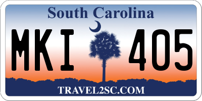 SC license plate MKI405