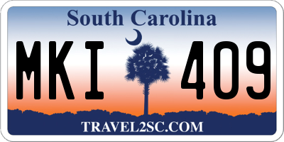 SC license plate MKI409