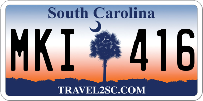 SC license plate MKI416