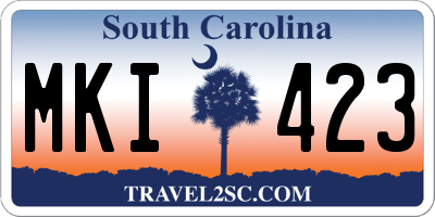 SC license plate MKI423