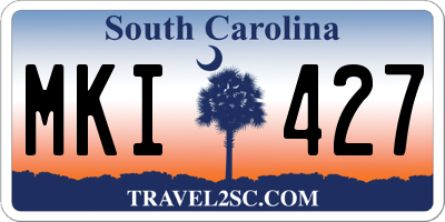 SC license plate MKI427