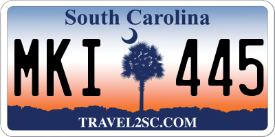 SC license plate MKI445