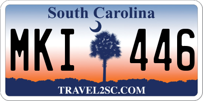 SC license plate MKI446