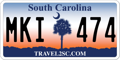 SC license plate MKI474