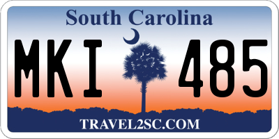 SC license plate MKI485