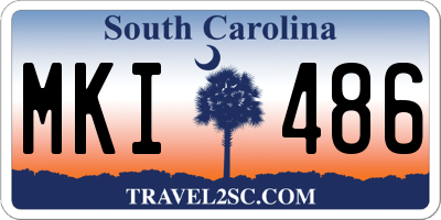 SC license plate MKI486