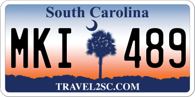 SC license plate MKI489