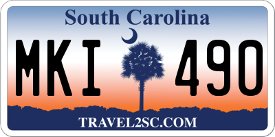 SC license plate MKI490