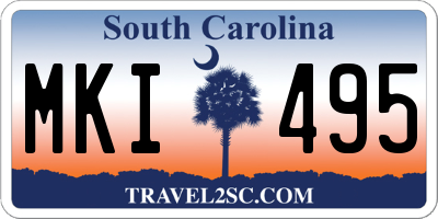 SC license plate MKI495