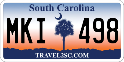SC license plate MKI498