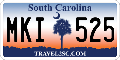 SC license plate MKI525