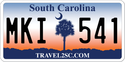 SC license plate MKI541