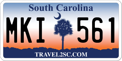 SC license plate MKI561