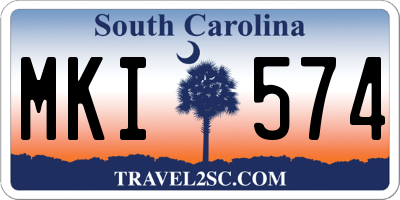 SC license plate MKI574
