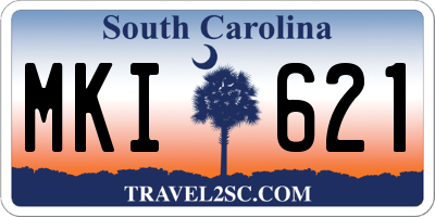 SC license plate MKI621