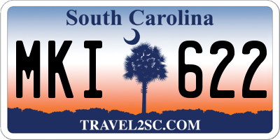 SC license plate MKI622