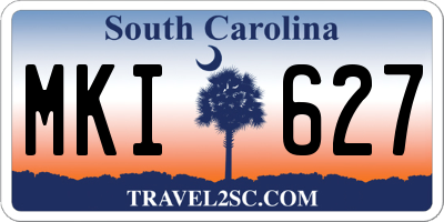 SC license plate MKI627