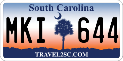 SC license plate MKI644
