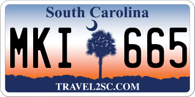 SC license plate MKI665
