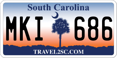SC license plate MKI686
