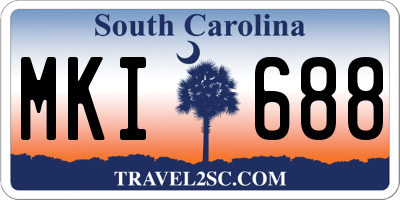 SC license plate MKI688