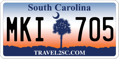 SC license plate MKI705
