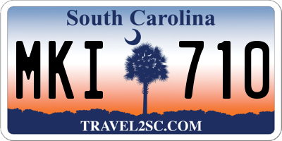 SC license plate MKI710