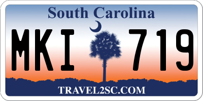 SC license plate MKI719