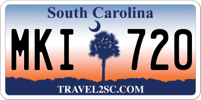 SC license plate MKI720