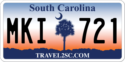 SC license plate MKI721