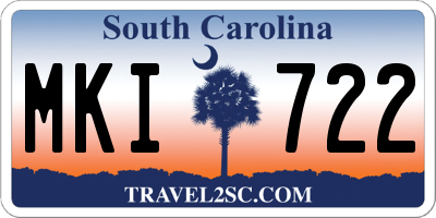 SC license plate MKI722