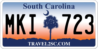 SC license plate MKI723