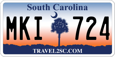 SC license plate MKI724
