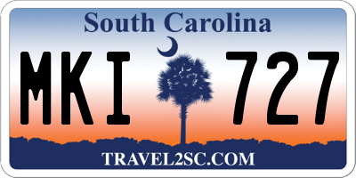 SC license plate MKI727