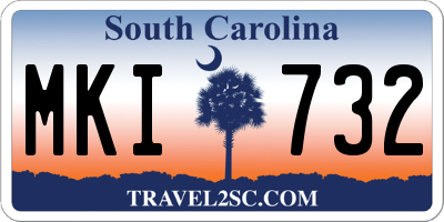 SC license plate MKI732