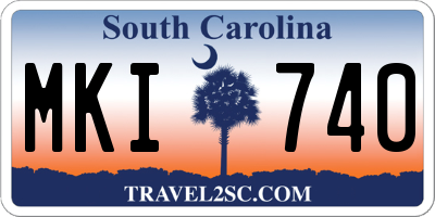 SC license plate MKI740