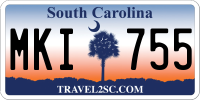 SC license plate MKI755