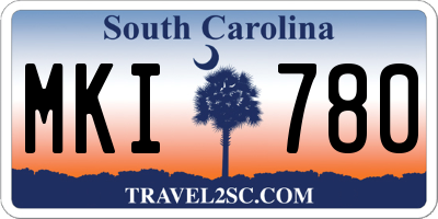 SC license plate MKI780