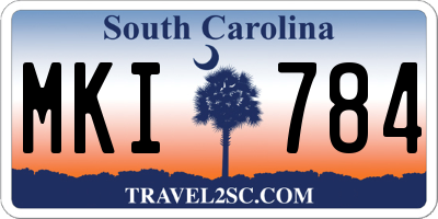 SC license plate MKI784