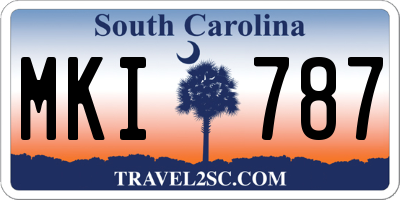 SC license plate MKI787
