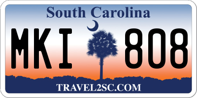 SC license plate MKI808