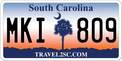 SC license plate MKI809