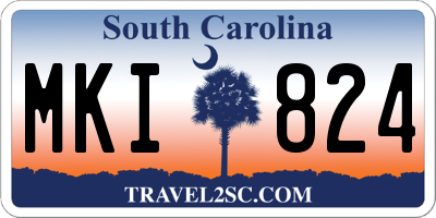 SC license plate MKI824