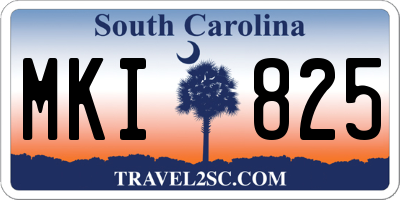 SC license plate MKI825