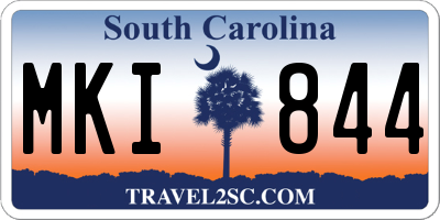SC license plate MKI844