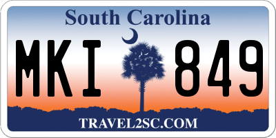 SC license plate MKI849